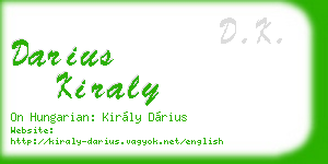 darius kiraly business card